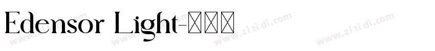 Edensor Light字体转换